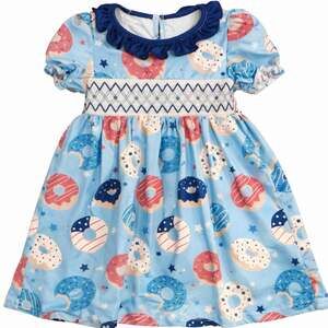 Marie Nicole Toddler dress - 2T - donuts patriotic 4th of July EUC